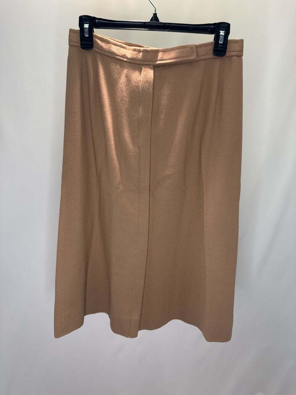 VTG Doncaster 2 Piece Skirt Suit Camel Tan Belted Jacket Midi Skirt Professional - Picture 6 of 8